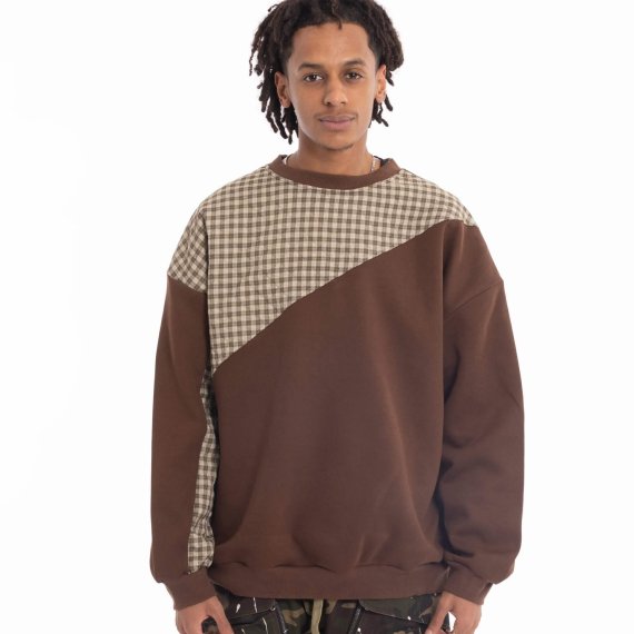 Checkered pullover h4328